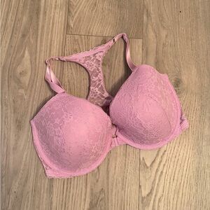Victoria’s Secret Pink Lace Racerback Bra 36DDD | Floral Lace Push Up